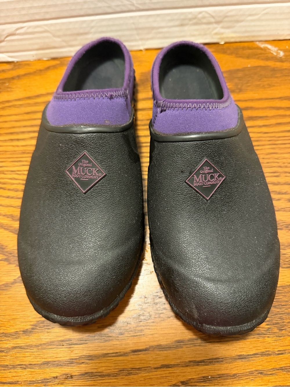 Muck Boot Company Women's Black & Purple Slip-On Clog
